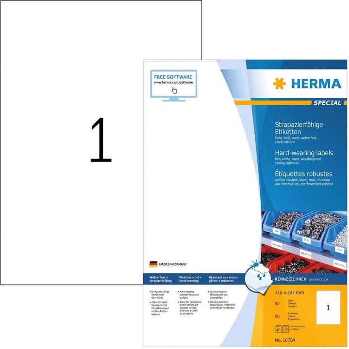 Produktbild HERMA Wetterfeste Etiketten A4