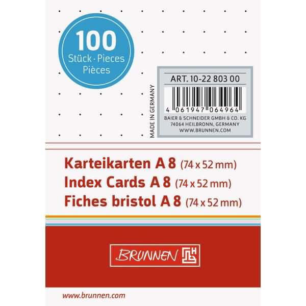 Actual product image Index cards A8 dotted white PU=100 pieces (A8, 180 g/m²)