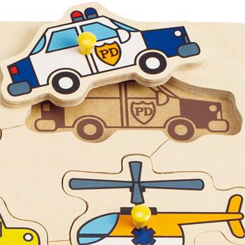 Actual product image Hape Rescue vehicle jigsaw puzzle