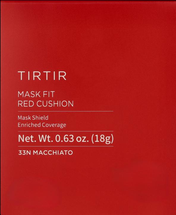 Actual product image TirTir Mask Fit Red Cushion Foundation - Full Coverage, Weightless, Skin Fit (#33N Macchiato)