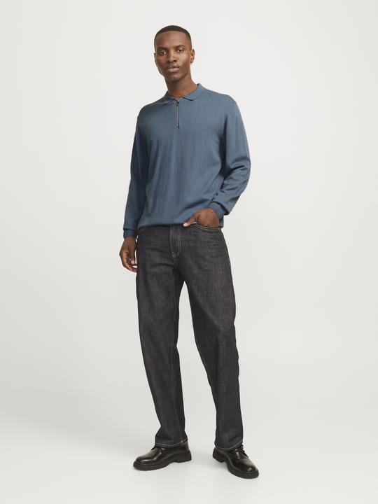 Actual product image Jack & Jones Jjeemil Knit Polo Half Zip Ls Noos (L)