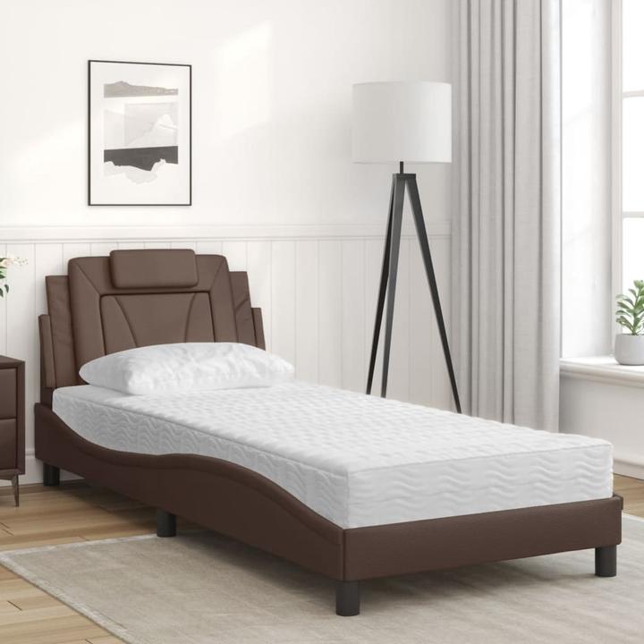 Produktbild VidaXL Bett mit Matratze 80 x 200 cm Kunstleder (80 x 200 cm)