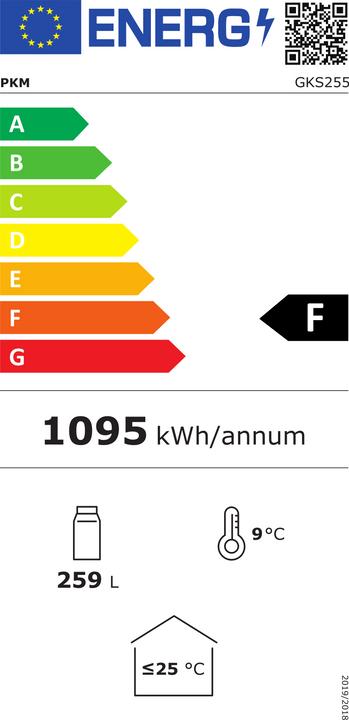 Energie-Label PKM Kühlschrank GKS 255 (256 l)