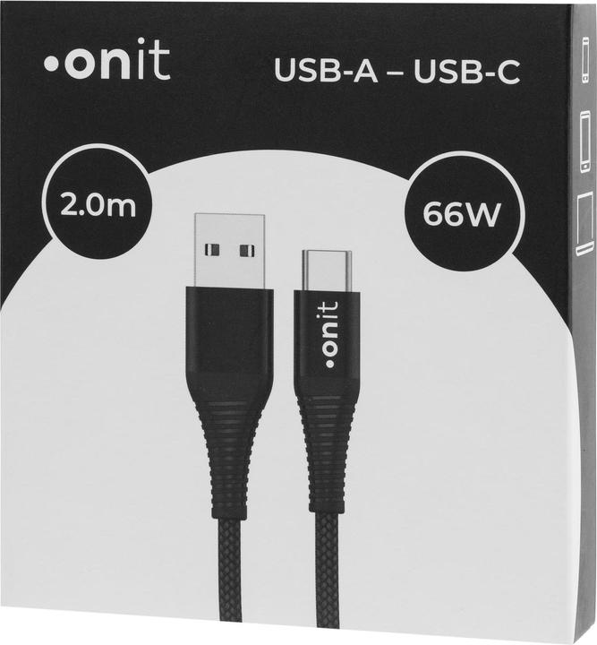 Immagine prodotto Onit Cavo USB 2.0 USB A - USB C 2 m, nero (2 m, USB 2.0)