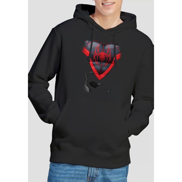 Immagine prodotto Spiderman Felpa con Cappuccio Miles Morales Costume Uomo (L)