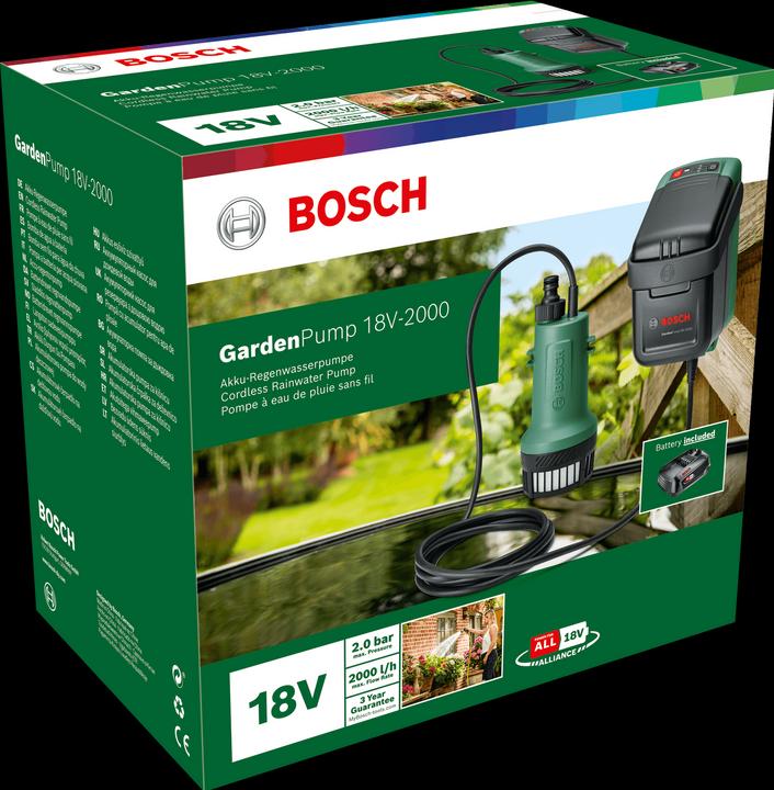 Actual product image Bosch Home & Garden GardenPump 18V-2000 (Rain barrel pump)