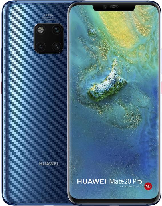 Huawei Mate 20 Pro (128 GB, Midnight Blue, 6.39", Hybrid Dual SIM, 40 Mpx, 4G)