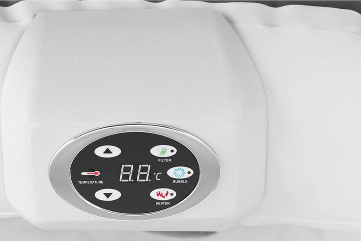 Produktbild Uniprodo Aufblasbarer Whirlpool 4 Personen Outdoor Whirlpool Abdeckung 110 Düsen 600 L (4 Pers.)