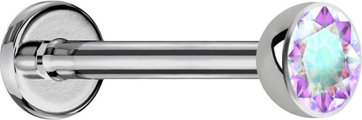 Immagine prodotto Star Piercing Labret Micro Threadless emisfero d'argento con cristallo multicolore (senza ottone)