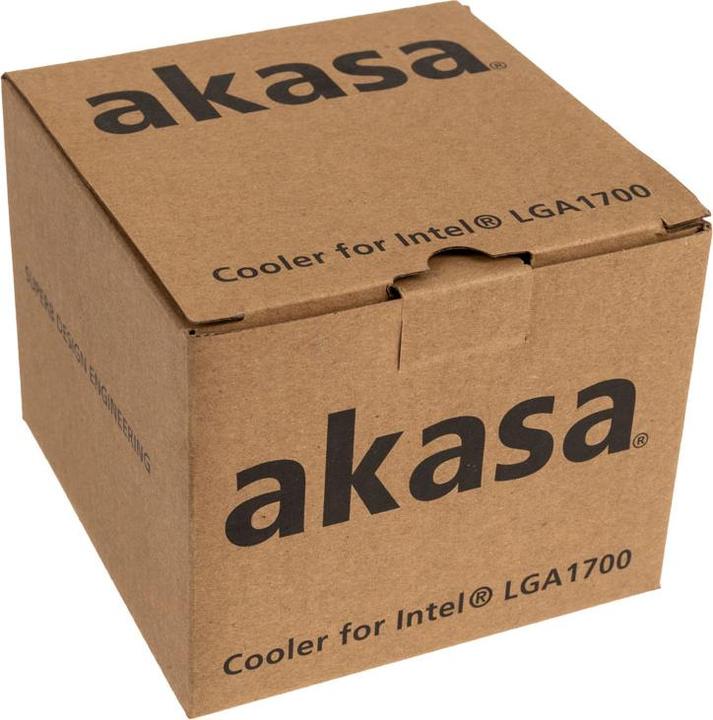 Actual product image Akasa Copper Core Cooler for Intel LGA1700 up to 125W TDP. pushpin (63.20 mm)