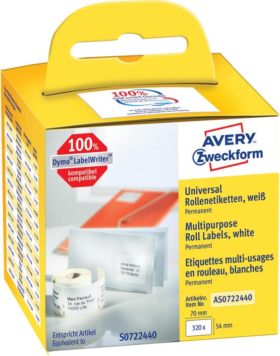 Actual product image Avery Roll labels