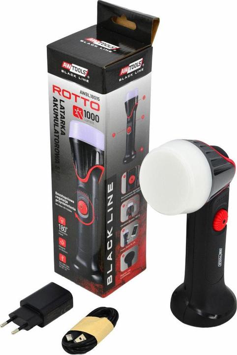 Productafbeelding Awtools Black Line Latarka Warsztatowa Rotto Smd LED 1000lm (1000 lm)