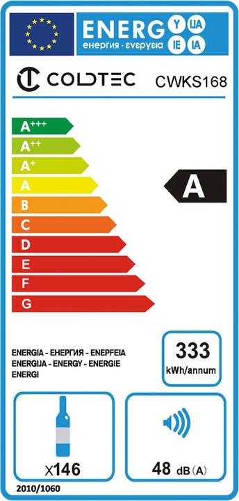 Energie-Label Coldtec by Kibernetik WKS168