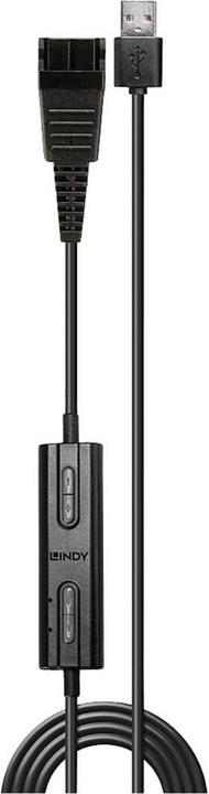 Produktbild Lindy USB-Headset-Adapter Typ A auf Schnellkupplung Zur Verwendung mit Headsets der Marke Jabra, Typ QD