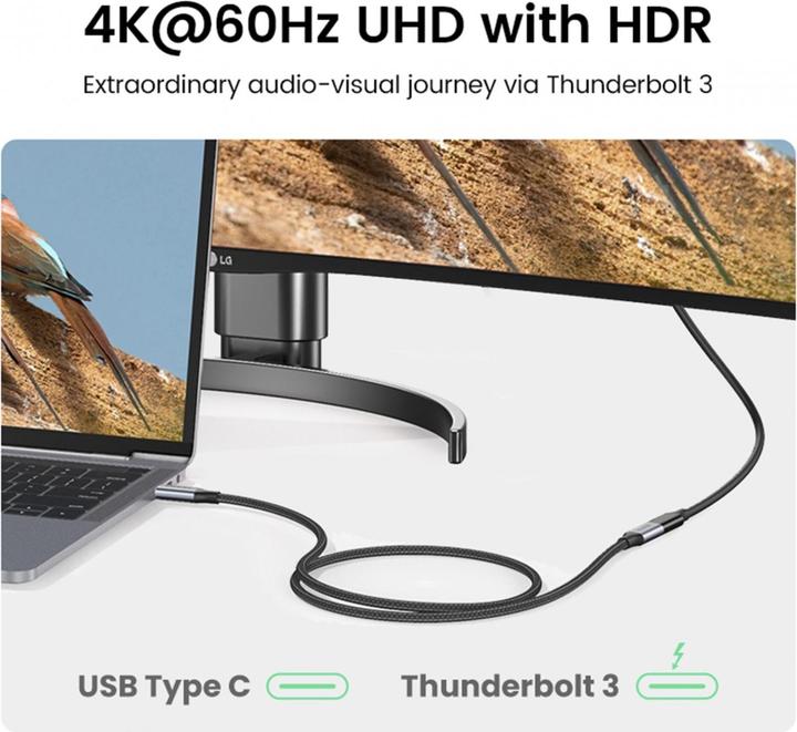 Actual product image Ugreen USB C – USB C (1 m, USB 3.1, 100 W)