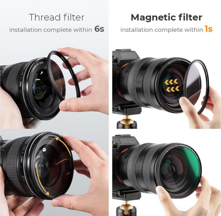 Actual product image K&F Concept Concept Magnetic 1/8 Black Mist Filter Nano X - 77mm (77 mm, Black Mist Filter, 77 mm)