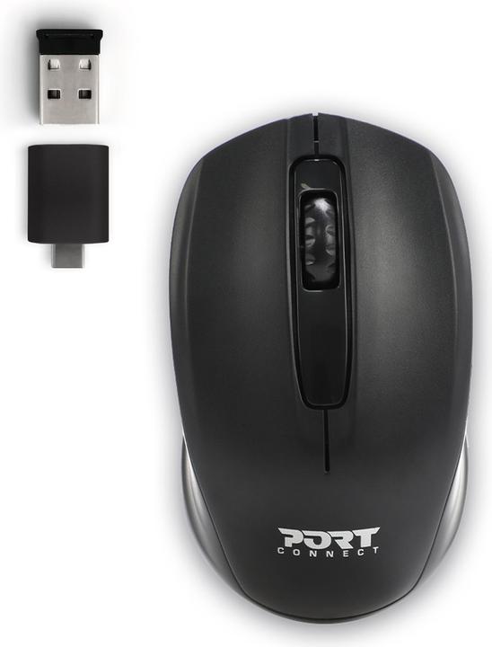 Produktbild Port Designs 900508 Maus Beidhändig RF Wireless+USB Type-C 1000 DPI (Kabellos)