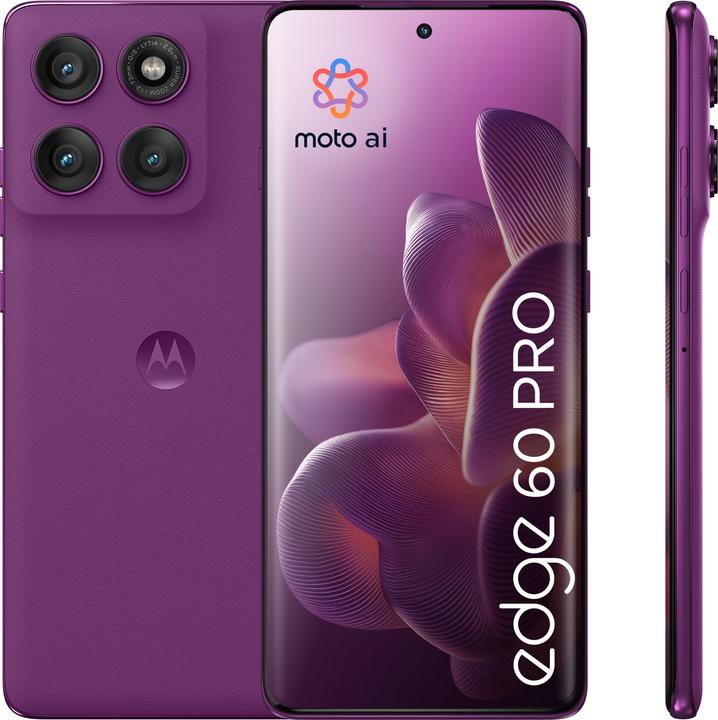 Actual product image Motorola Edge 60 Pro (512 GB, Pantone Sparkling Grape, 6.67", Dual SIM, 50 Mpx, 5G)