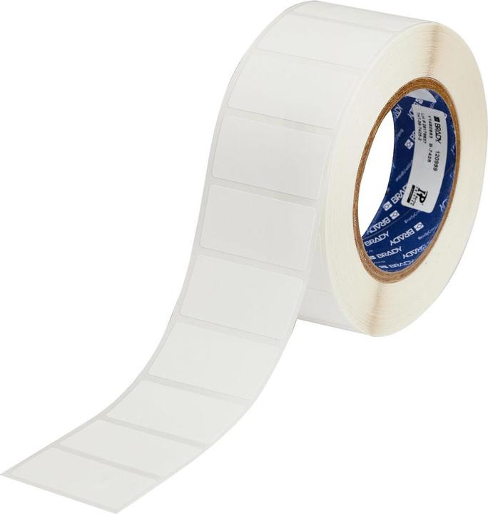 Actual product image Brady J40-137-2475, Inkjet polyester film, white, matt, 50.80 x 25.40 mm, permanent (750 E.)