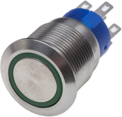 Actual product image Rs Pro 19mm,stainless,DPDT,mom,Gn,220V