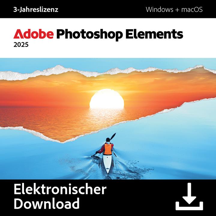 Adobe Photoshop Elements 2025 (1 User, 1 Geräte/User, 36 Monate)