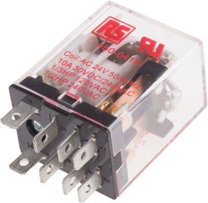 Actual product image Rs Pro LED Indicating relay, 10A DPDT 24Vac