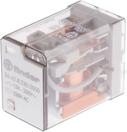 Actual product image Finder DPDT PCB power relay,12A 230Vac coil