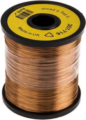 Produktbild Rs Pro Kupferlackdraht 0,25mm PU isoliert 1100m (1100 m)