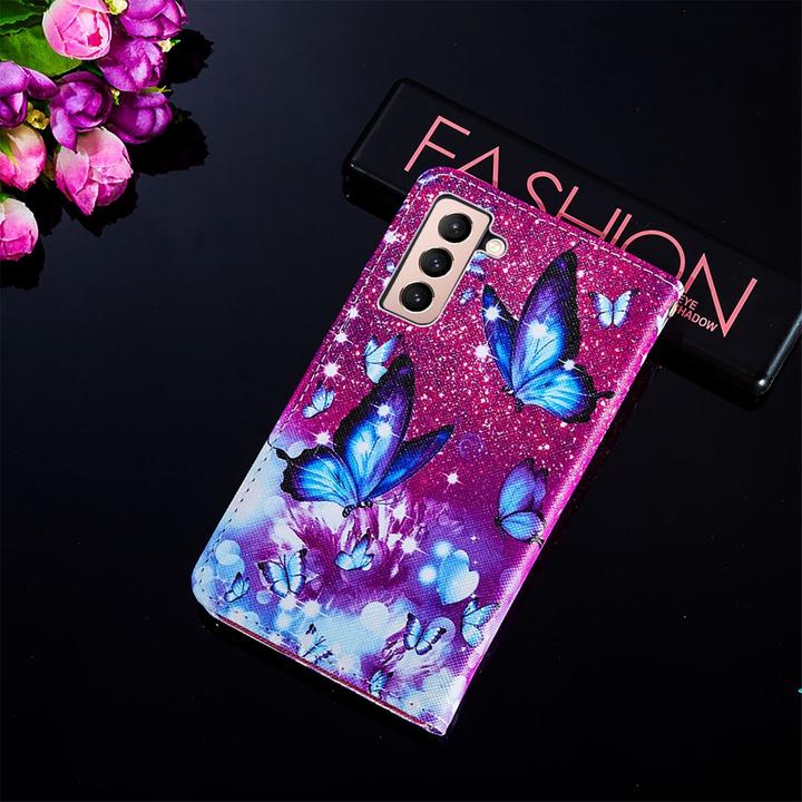 Produktbild König Design Hülle Handy Schutz für Samsung Galaxy S21 Plus Case Cover Tasche Etuis Violett (Samsung Galaxy S21+)