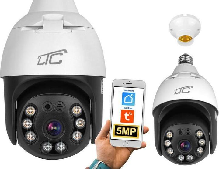 Image du produit Lasmex Caméra rotative Internet Prise IP E27 IP65 PTZ 5Mpix 230V SMART LTC VISION