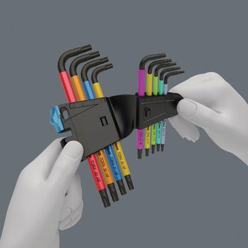 Produktbild Wera Winkelschraubendrehersatz 967 SL 9tlg.T8-T40 farbcodiert,m.HF