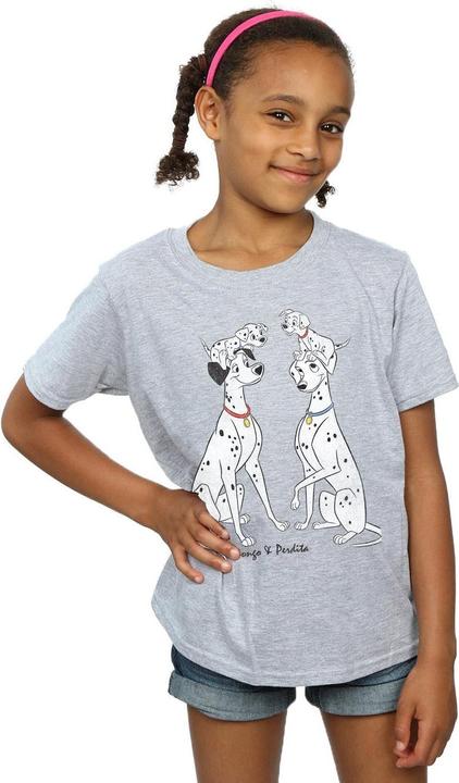 Immagine prodotto 101 Dalmatians Pongo e Perdita - Ragazze con la TShirt (140, 146)