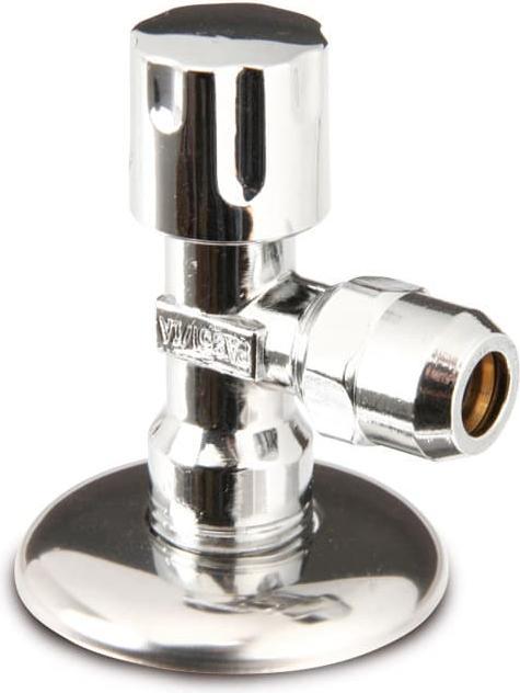 Produktbild Kirchhoff Eckventil, 1/2AG x 3/8AG x 10 mm, mit Schubrosette, selbstdichtend