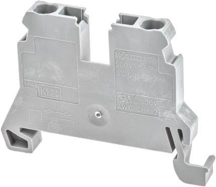 Actual product image Wago Grey standard DIN rail terminal,24A