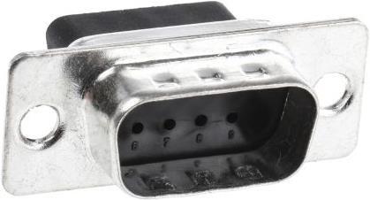 Actual product image Rs Pro 9 way shielded crimp D plug shell,5A