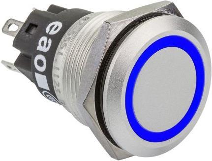 Produktbild EAO Switch 19mm aluminium 230V blue LED