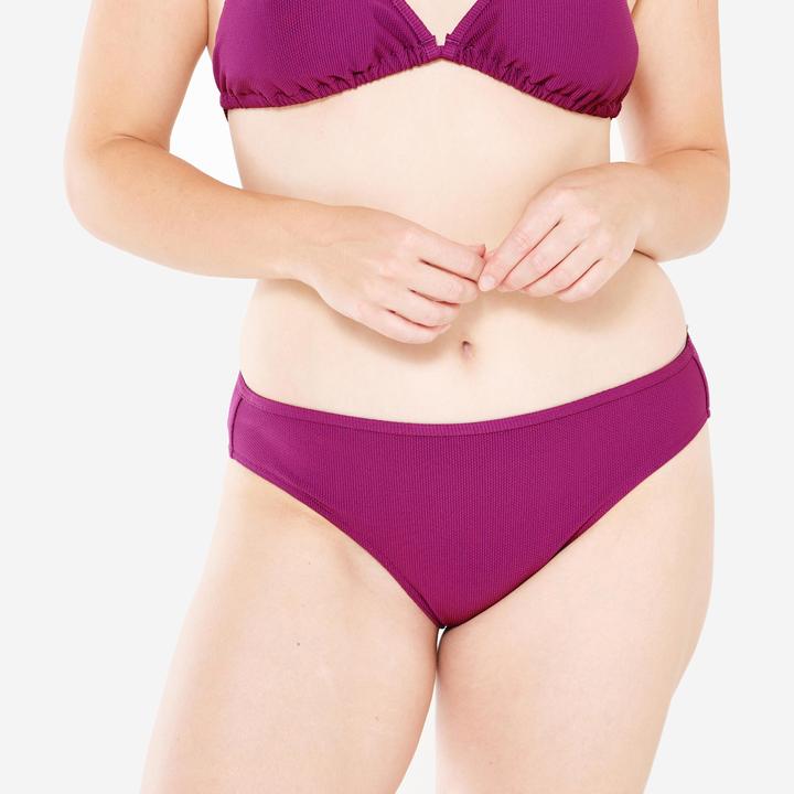 Image du produit Olaian Bas de maillot texturé surf Femme - Nina violet (40, 42)