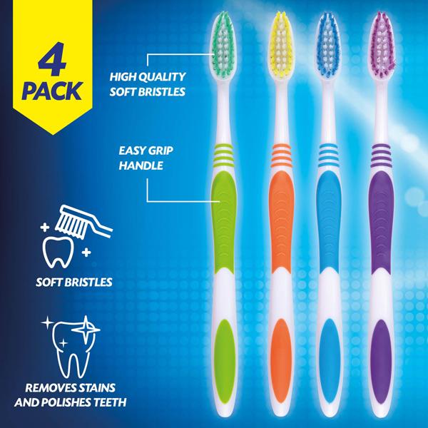 Soft toothbrush 4as (4 x)