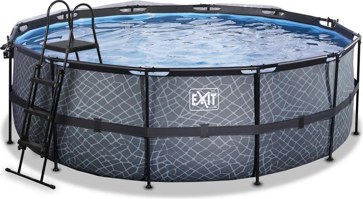 Actual product image Exit Frame pool round 427x122 cm with sun roof and heat pump (427 x 122 cm)