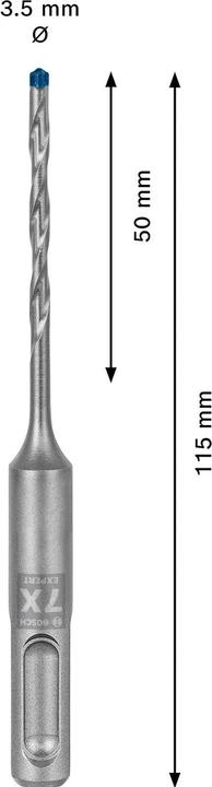 Actual product image Bosch Professional Zubehör EXPERT SDS plus-7X hammer drill, 3.5 x 50 x 115 mm (3.5 millimetres)
