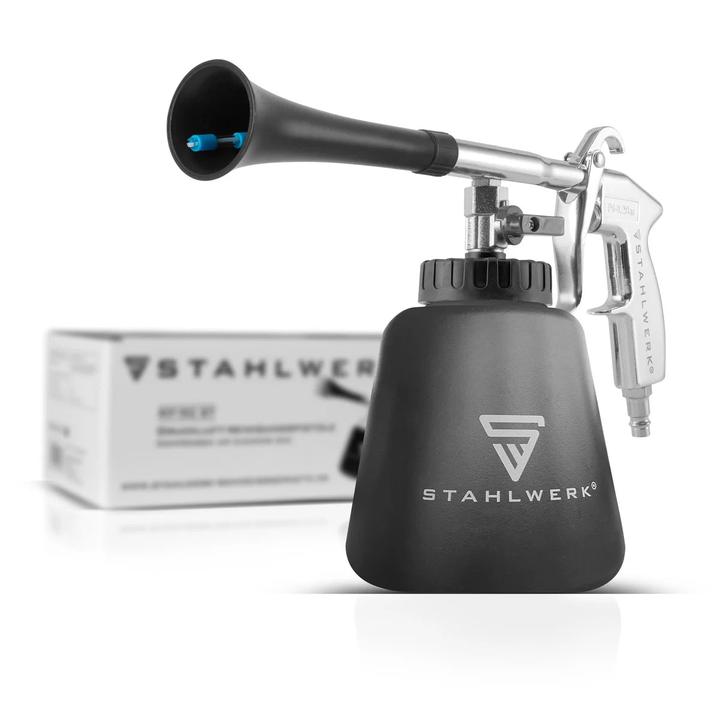 Stahlwerk Pistolet de nettoyage à air comprimé noir RP-90 ST Set d'accessoires effet Tornado