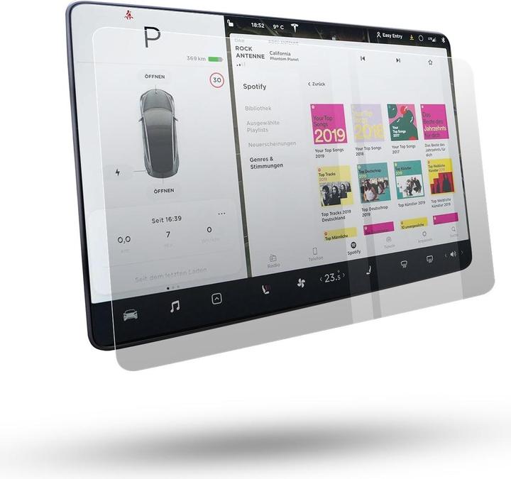 Actual product image 2befair Displayschutzfolie (Matt/Klar) für das Tesla Model 3/Y