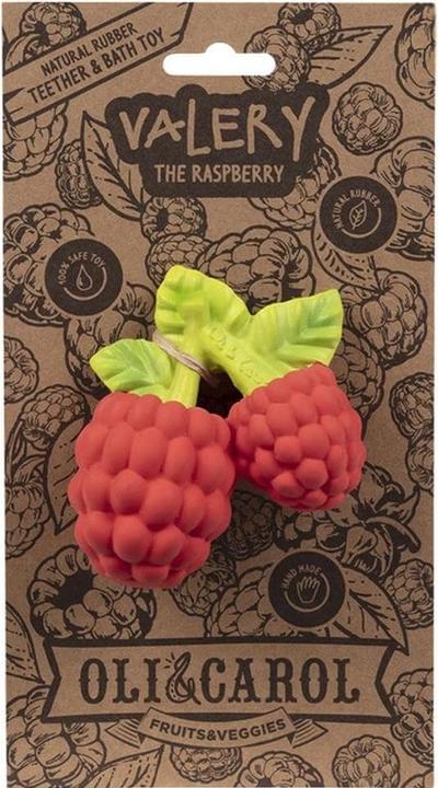 Actual product image Oli and Carol Valery the Raspberry Teething Ring