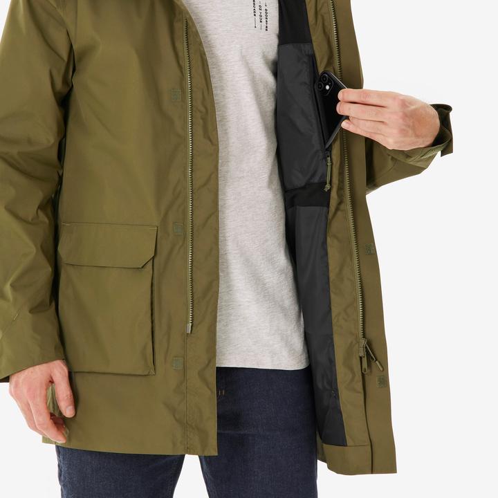 Actual product image Quechua Wanderjacke Herren lang - NH500 olivengrün (M)