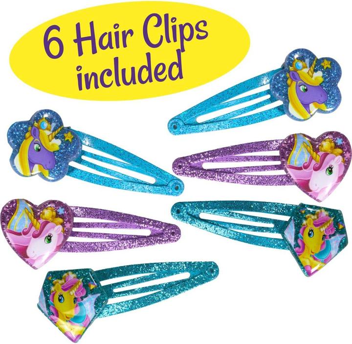 Craze Galupy Einhorn Haarspangen Haarclips 6er Pack (6 Stk.)