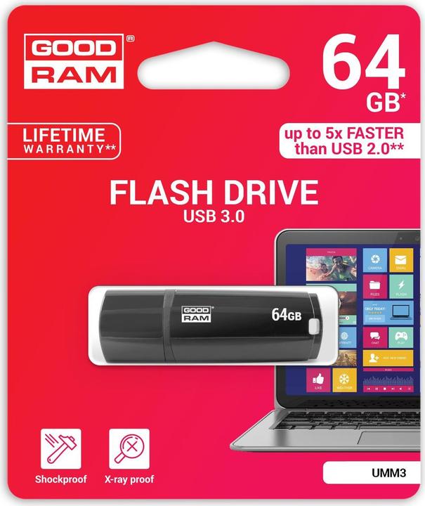 Produktbild Goodram UMM3 USB 3.0 (3.1 Gen 1) (64 GB, USB-A)