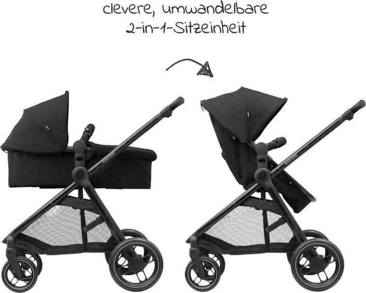 Actual product image Maxi-Cosi Zelia 3 Essential Black (Black Frame & Black Leather)