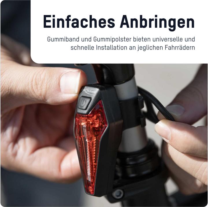 Actual product image Ansmann Bikelight Rear LED break rechargeable
