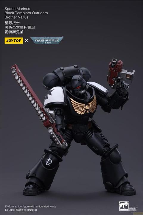 Produktbild Joy Toy Warhammer 40k Actionfigur 1/18 Space Marines Black Templars Outriders Brother Valtus 14 cm