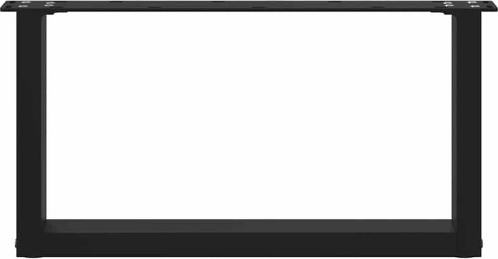 Produktbild VidaXL Couchtischbeine U-Form 2 Stk. Schwarz 70x(72-73) cm Stahl Tischbein